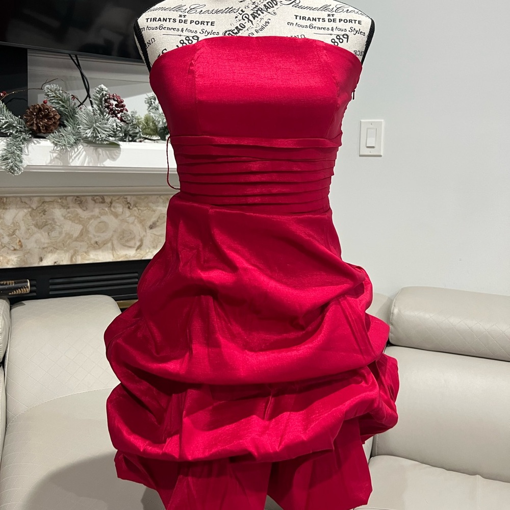 Vintage Red Puff Dress